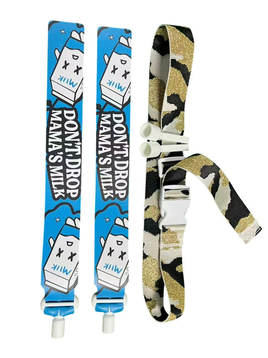 Blue gold n black Mama Milk Flags